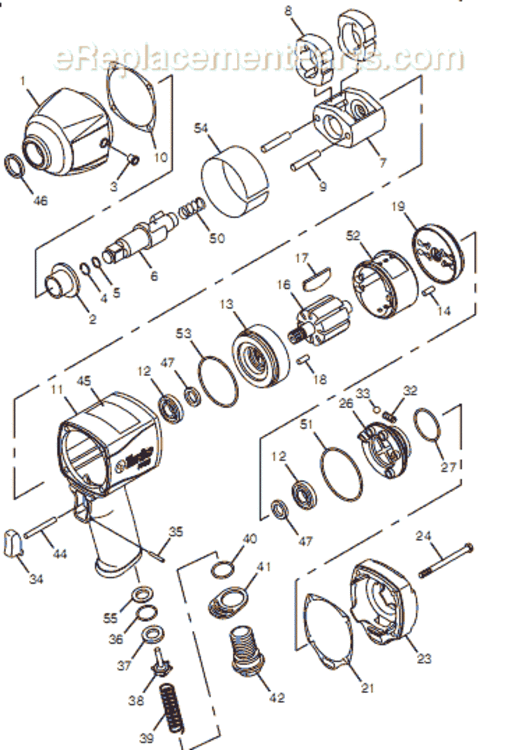 Page A Diagram and Parts List for CP7750-2 8941077522 Chicago Pneumatic Wrench